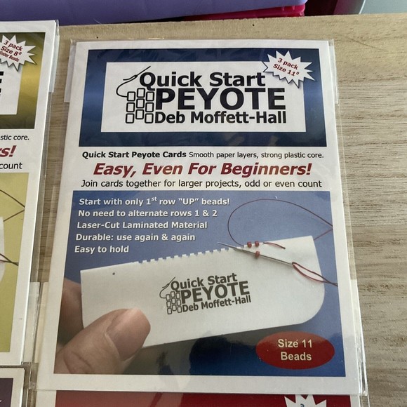 Quick Start Peyote Cards by Deb Moffett-Hall Lot Of 4 - Picture 3 of 5